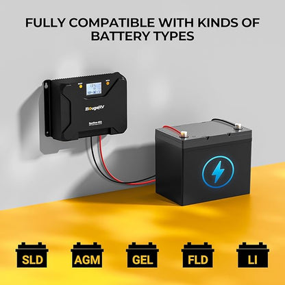 BougeRV MPPT Solar Charge Controller 40A, w/ Low-Temp Cut-Off, APP Control - Image 8