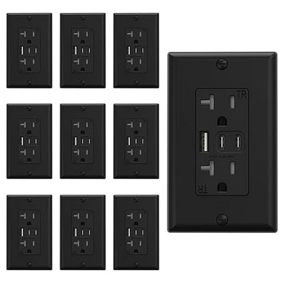 ELEGRP USB Outlets, 20 Amp Wall Outlet by ELEGRP%7CELEGROUP