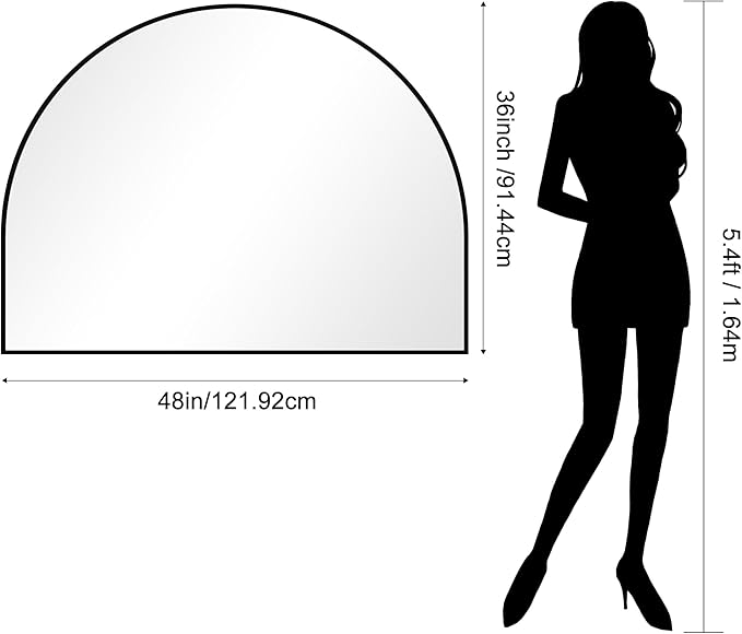 CIRCUMI Arched Wall Mirror, Metal Frame, Large Size - Image 7