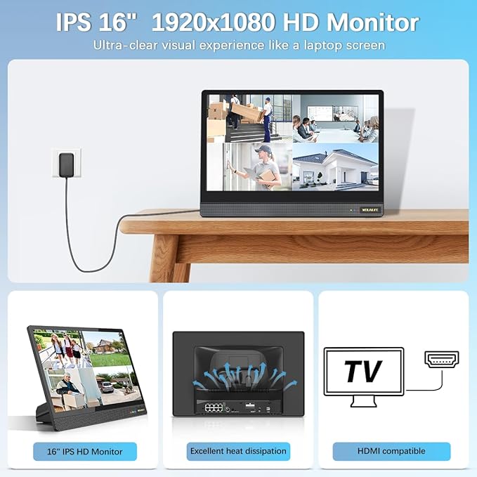 【All-in-One Security System】 4K 2160P Outdoor Wired Security Camera System - Image 2