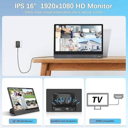 【All-in-One Security System】 4K 2160P Outdoor Wired Security Camera System - Image 2
