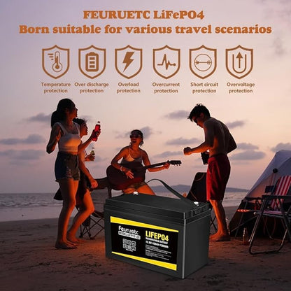 12V 100Ah LiFePO4 Battery with 100A BMS, 15000+ Deep Cycles, Solar Energy - Image 4