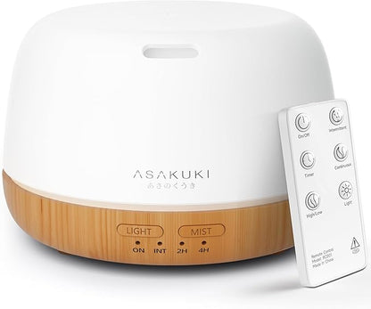 ASAKUKI Essential Oil Diffuser, 300ml Ultrasonic Aromatherapy Oil Humidifier by ASAKUKI