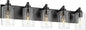 METWET 5-Light Bathroom Light Fixtures, 30 Inch Black Vanity Light by Metwet