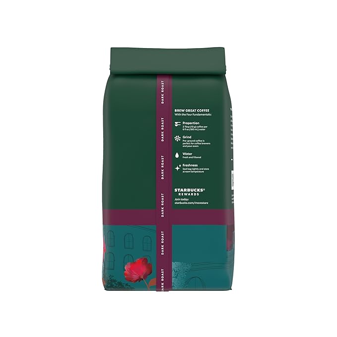 Starbucks Ground Coffee, Dark Roast Hot or Iced Coffee, Caffè Verona, 28 oz - Image 9