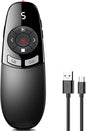 Rechargeable Presentation Clicker Wireless Presenter Remote w Laser Pointer by HEYLACOOLX