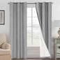 H.VERSAILTEX Primitive Linen Curtains 100% Blackout Curtain Drapes Burlap by HVERSAILTEX