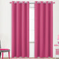 KOUFALL Hot Pink Curtans 96 Inches Long by KOUFALL