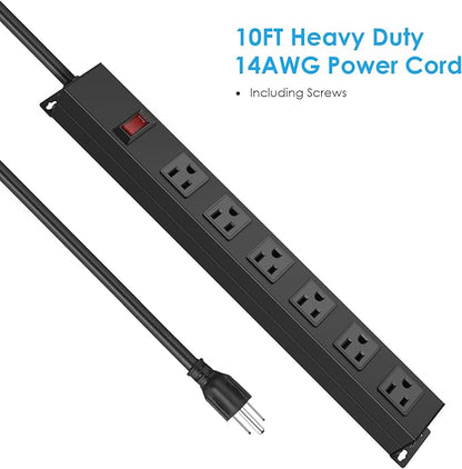 Metal Wall Mount Power Strip, Mountable Power Outlet - Image 4