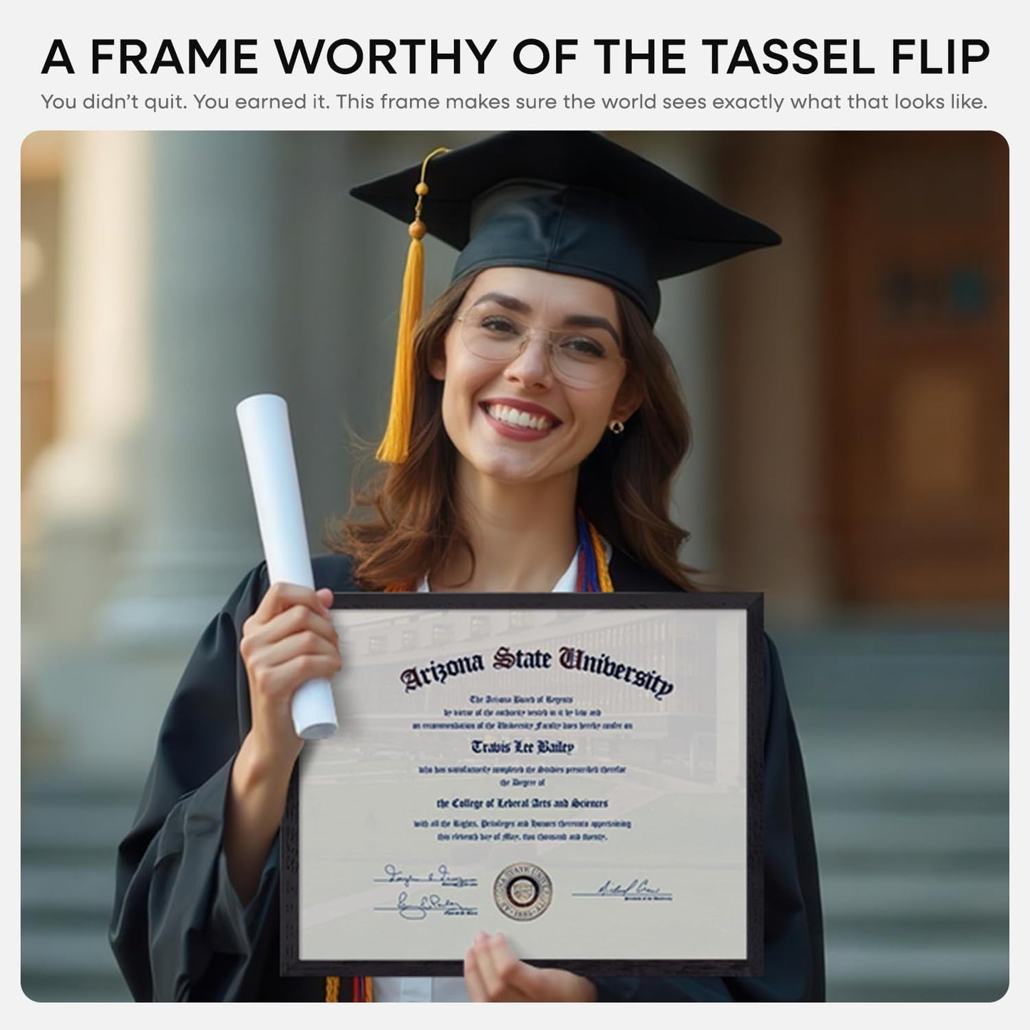 11x14 White Oak Diploma Frame, High-End Wood, 8.5x11 Mat, Glass | High End Solid Oak Wood, Tempered Glass, Acid-Free 8.5x11 Removable Mat, 11x14 Edge-to-Edge Display 14x11, Wall Kit, Set Of 1