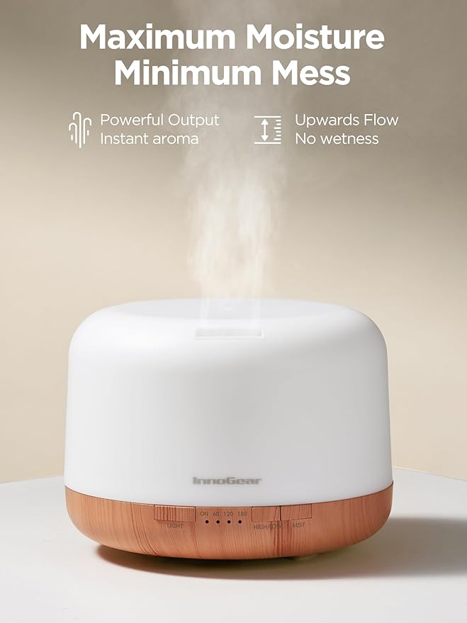 InnoGear Aromatherapy Diffuser & 10 Essential Oils Set, 500ml Essential Oil - Image 6