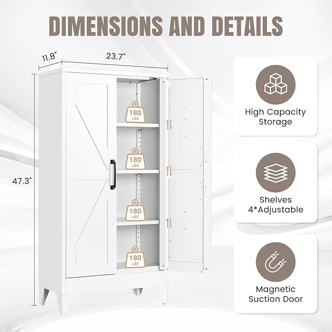 Yizosh Metal Storage Cabinet - Image 2