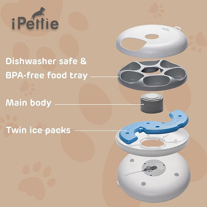 iPettie Donut Frost 6 Meal Cordless Automatic Pet Feeder, Dry & Wet Food - Image 7