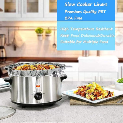 40×Slow Cooker Liners, Large pot Liner Disposable Cooking Bags, Fit 3QT to 8QT - Image 2