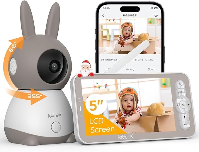 ieGeek Baby Monitor with 2K HD Resolution, Pan-Tilt-Zoom Video Baby Monitor by ieGeek