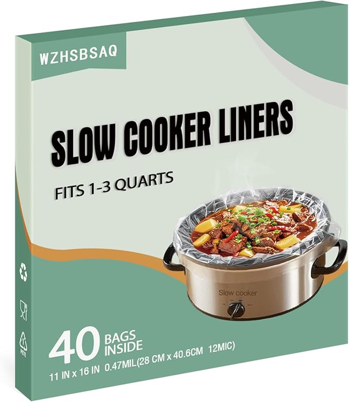 Slow Cooker Liners, 40 Cooking Bags, Medium Disposable Pot Liner Plastic Bags by Unknown