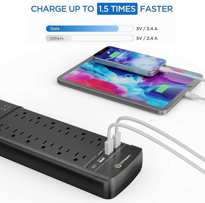 Witeem Surge Protector Power Strip - Image 2