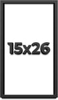 15x26 Shadow Box Frame Black | 1 Inch Deep Solid Wood Shadowbox Display Frame | by CustomPictureFrames