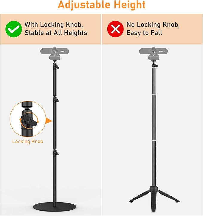 Camera Round Base Mount Desk Stand, Flexible Aluminum Photography - Image 2
