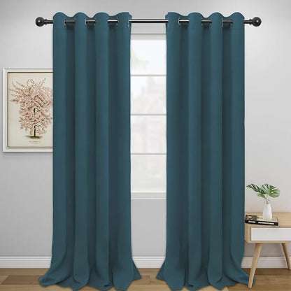 Easy-Going Blackout Curtains for Bedroom, Solid Thermal Insulated Grommet and by Easy-Going