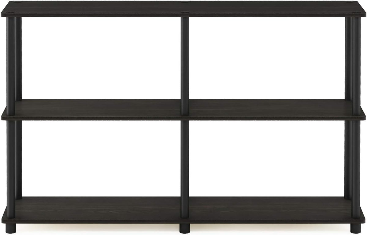 Furinno TURN-N-TUBE Storage Shelves, 3-Tier 47.4 Wide Book Shelf, Corner Shel...