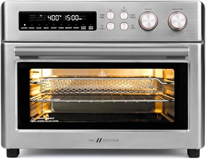 VAL CUCINA Infrared Heating Air Fryer Toaster Oven, Extra Large Countertop by VALCUCINA
