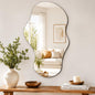 PERFNIQUE Irregular Wall Mirror Asymmetrical Mirror, 43''x24'' Decorative Modern Wall Decor for Bathroom Bedroom Living Room Entryway, Cloud Frameless, Wall Mounted(43''x24'', Cloud)