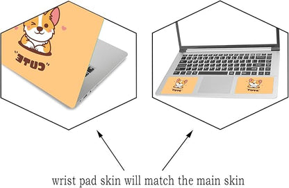 Laptop Skin Sticker Decal, Decorative Waterproof Removable, Cute Corgi - Image 2