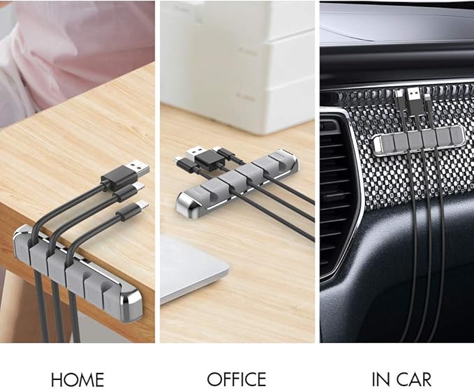 AHASTYLE Cable Organizer Holder 5 Slots Desktop Cord Wire Clips Keeper - Image 5