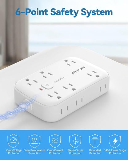 Extension Cord with Outlet Cover & Multi USB- 5 FT, Ultra Thin Outlet Concealer - Image 8