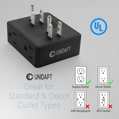 Multi Plug Outlet Splitter, Unidapt Multiple Outlets Extender Adapter - Image 4