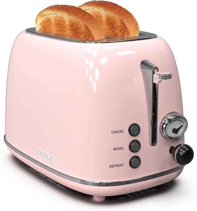 Toaster 2 slice, Retro Stainless Steel Toaster by KITCHMIX