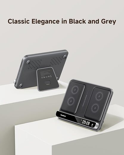 Dual Wireless Charger Stand, SwanScout 504, Foldable Wireless Charging Station - Image 6