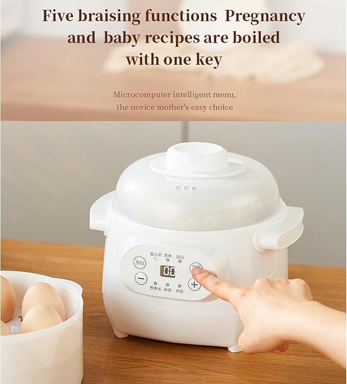 1L Ceramic Stew Pots Electric Porridge Soup Cooker - Image 6