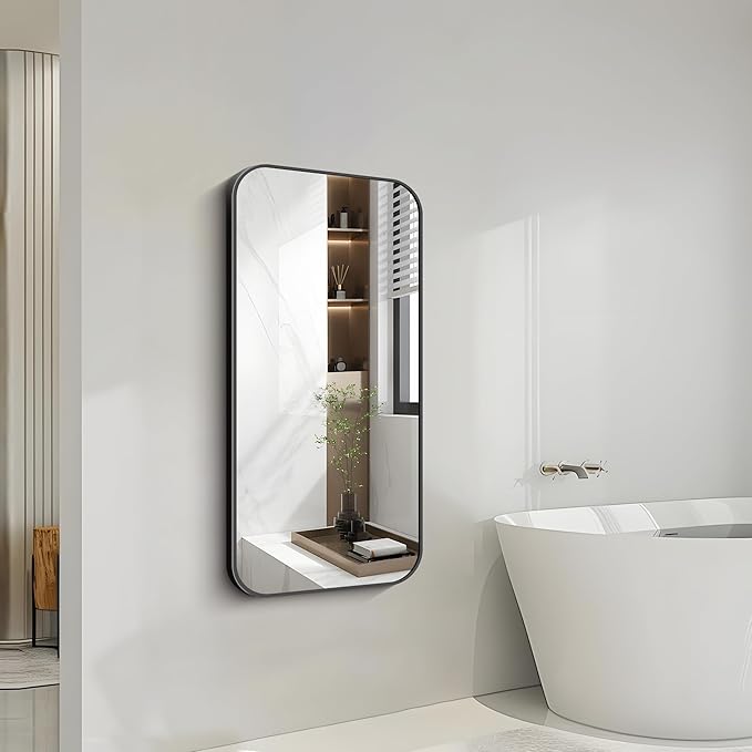 FORBATH Bathroom Mirror 20" x 40", Rectangle Black Bathroom Mirror - Image 5