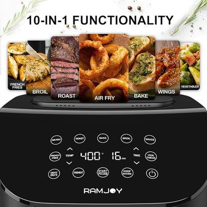 Air Fryer 6.8 Quarts, 10-in-1 Functions, Air Fry, Large & Compact Air Fryers - Image 3