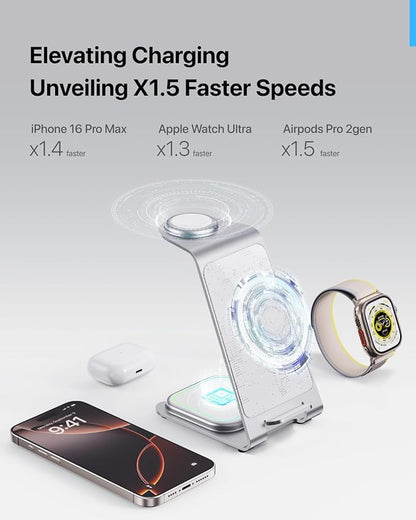 Intoval Aluminum 3 in 1 Wireless Charging Station - Image 8