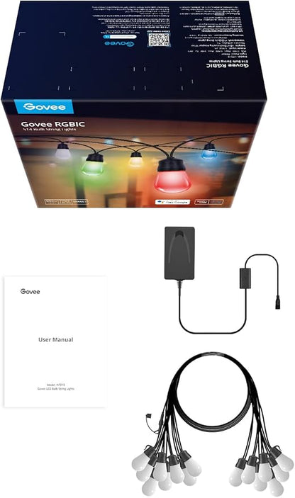 Govee Smart Outdoor String Lights H7015, 48ft RGBIC Outdoor Lights - Image 9