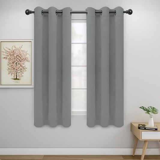 Easy-Going Blackout Curtains for Bedroom, Solid Thermal Insulated Grommet and by Easy-Going