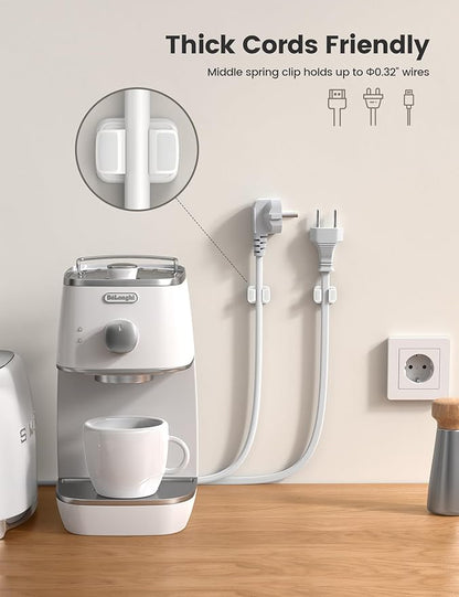 3-in-1 Cord Organizer Spring Clip Holder - Image 4