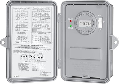 BN-LINK Pool Pump Timer, Outdoor Timer Box, Heavy Duty, 2HP 40A Max, 277 VAC by BN-LINK
