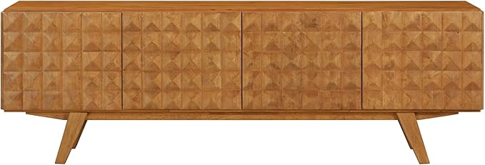 NTC Sapa Mid-Century Modern Solid Wood TV Stand 4-Door Media Console - Image 2