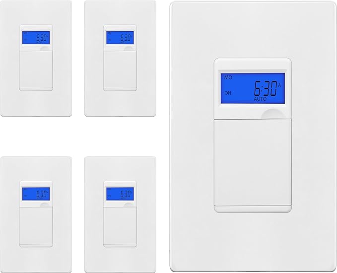 TG 7 Days Digital in-Wall Programmable Timer Switch by TG