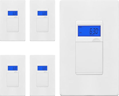 TG 7 Days Digital in-Wall Programmable Timer Switch by TG
