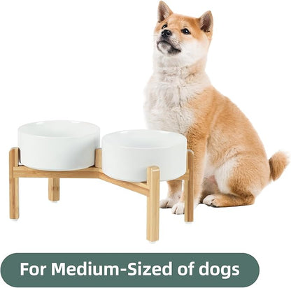 Ceramic Raised Double Bowls Set - Image 4