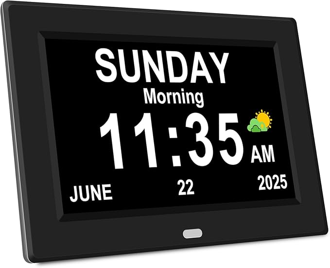 7‘’ Digital Alarm Clock for Elderly Large Display for Seniors Electric Clocks by Unknown