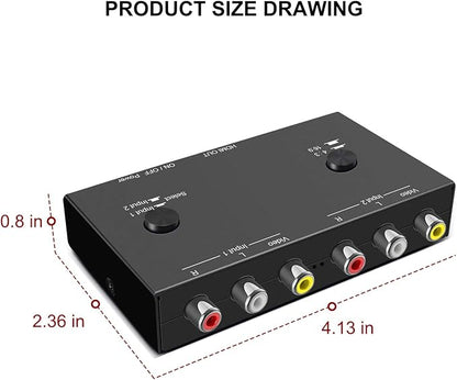 Dingsun 2 Port AV to HDMI Converter, RCA to HDMI Adapter Support 16:9/4:3 - Image 7