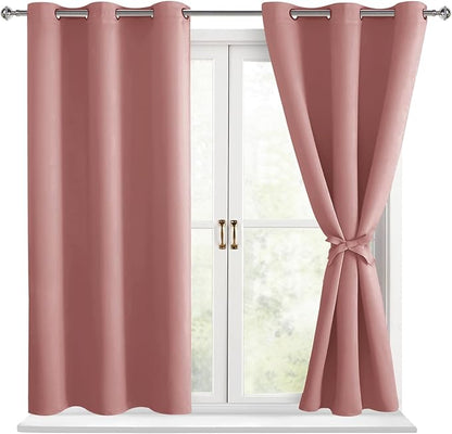Hiasan Short Blackout Curtains for Bedroom by Hiasan