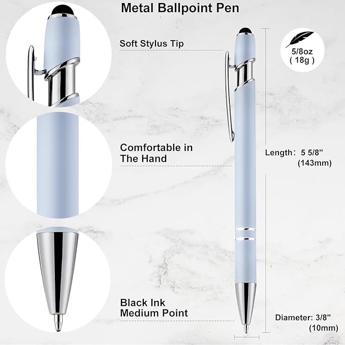 LINFANC 12 Pack Morandi Ballpoint Pen - Image 4