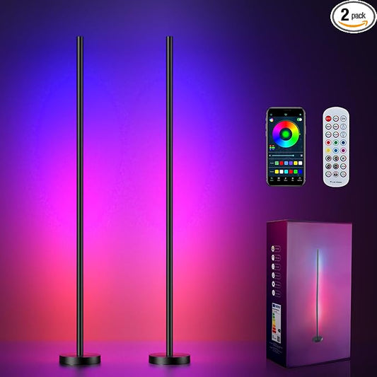 Corner Floor Lamp, 2 Pack LED Corner Lamp by Unknown